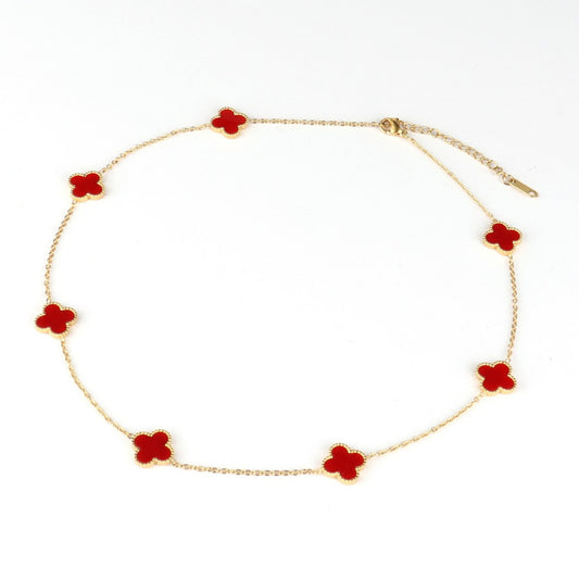 Ruby 7 flower necklace