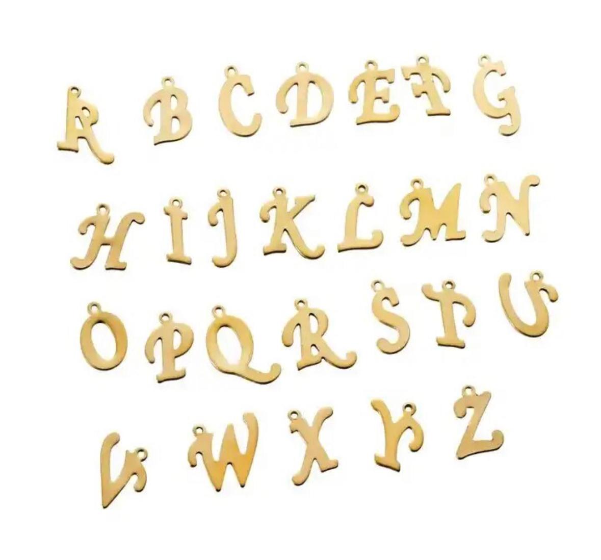 charms alphabet majuscule couleur or pour bijoux personnalisables