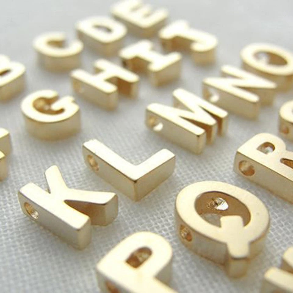 pendentif alphabet couleur or pour bijoux personnalisables